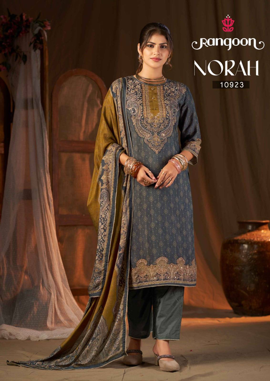 NORAH by Rangoon 10921 to 10924 series casual wear Pure Muslin Print dressesAt Wholesale Price